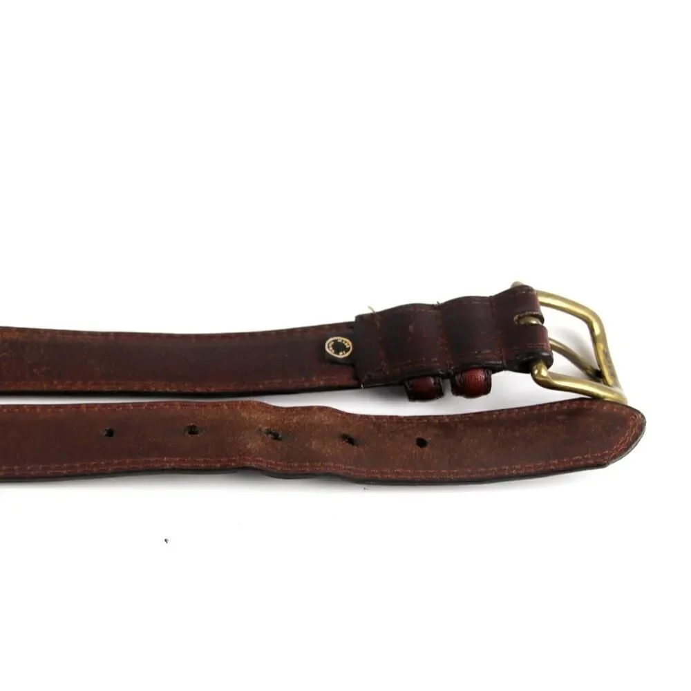 CLASSIC OIL TANNED BROWN REAL LEATHER 1 1/8